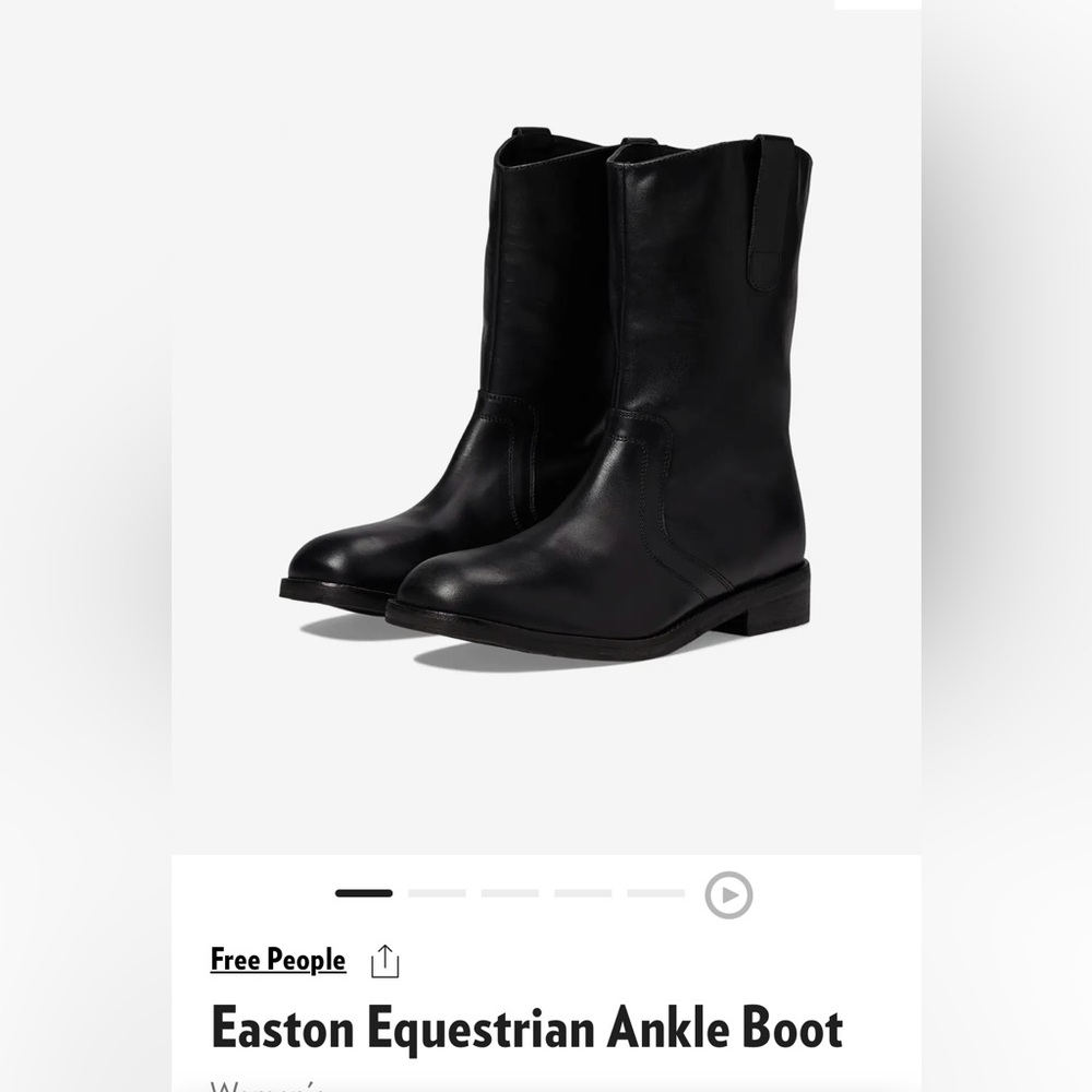 Free People Easton Equestrian black leather Ankle boots NWOT  Sz 9.5 $180